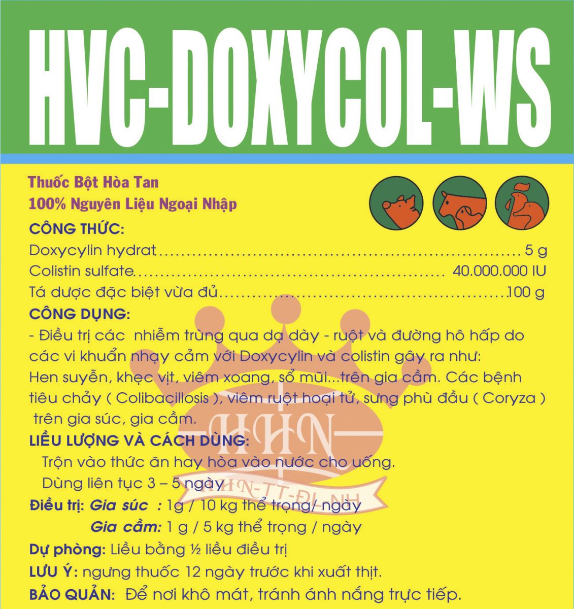 Thuốc thú y HCV - Doxycol WS