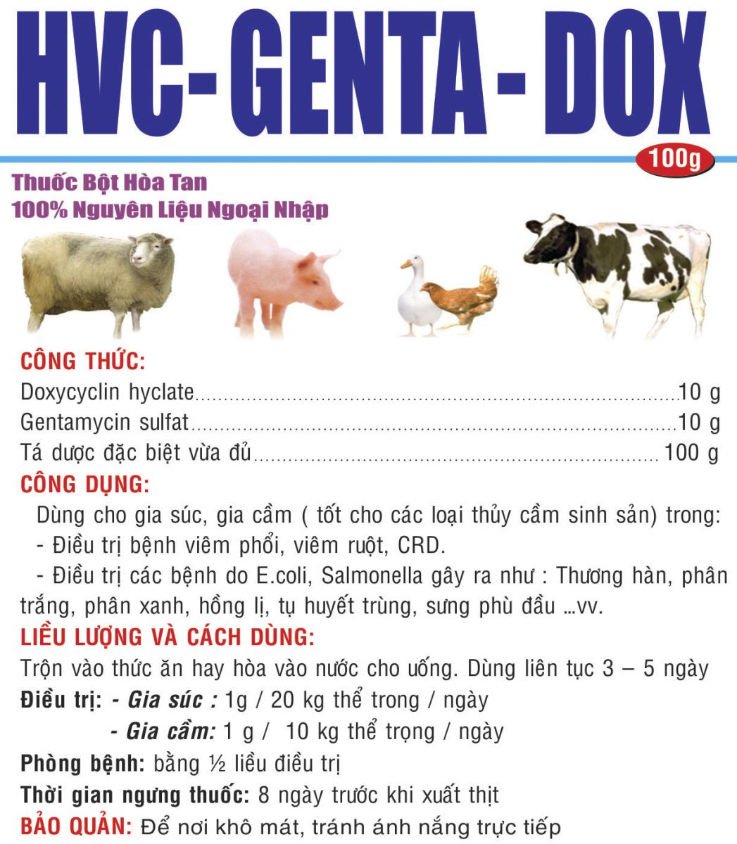 Thuốc thú y HCV - Gentadox